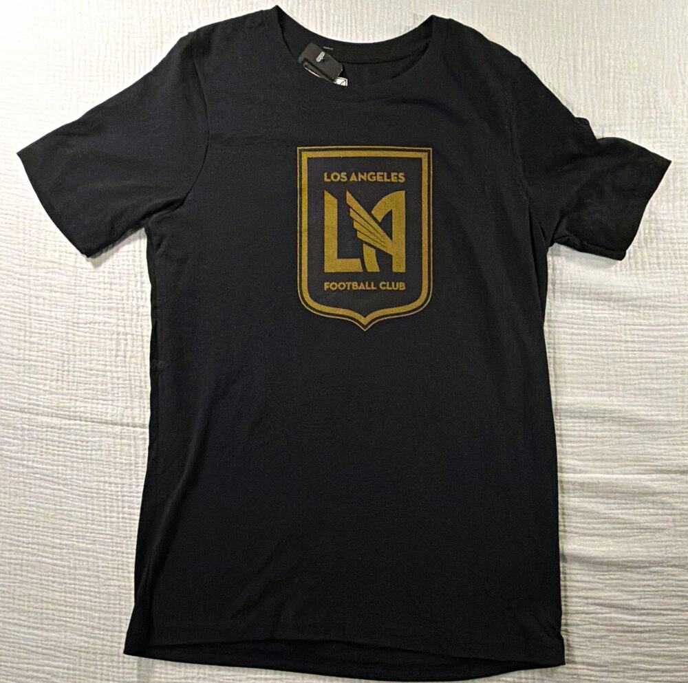 LAFC Los Angeles Football Club MLS Soccer T-Shirt Black/Gold Youth L (14/16)